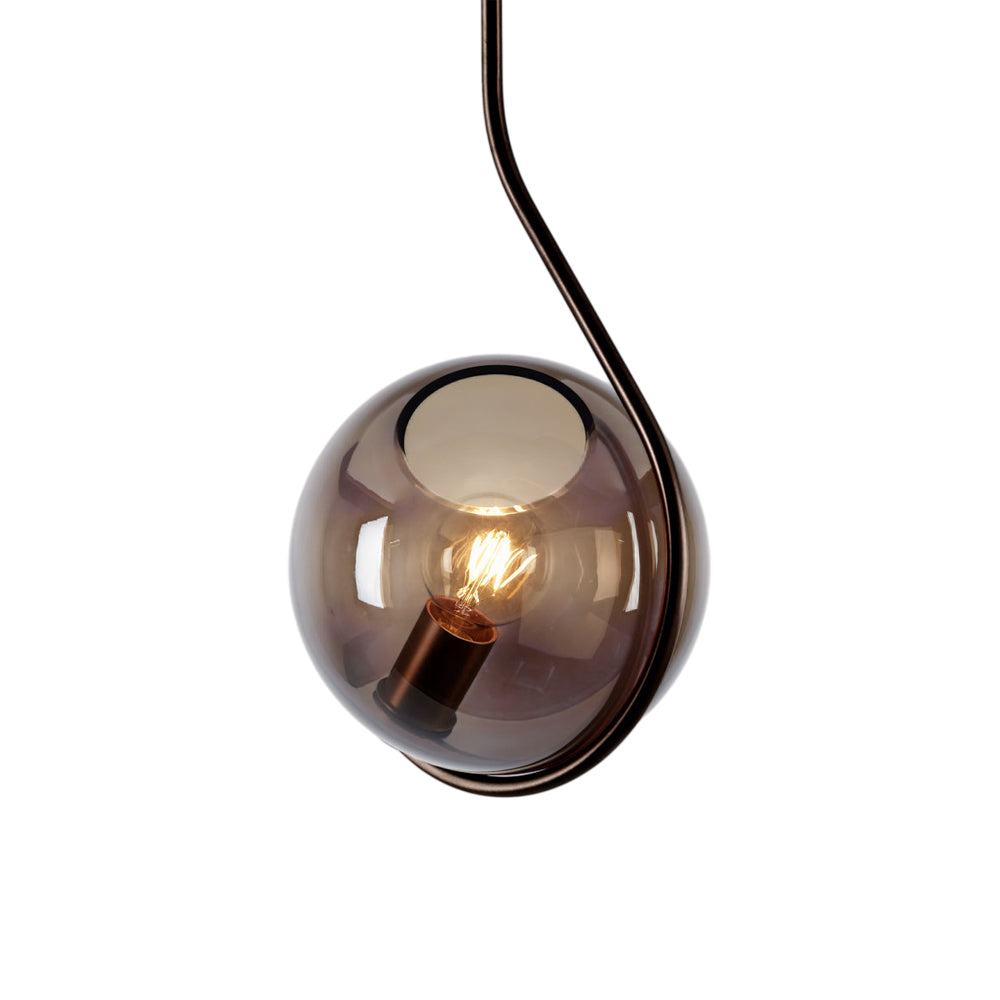 Fiddlehead Pendant Light in Bronze/Smoke.