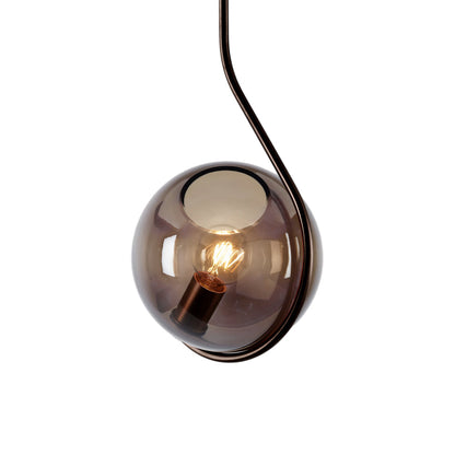 Fiddlehead Pendant Light in Bronze/Smoke.