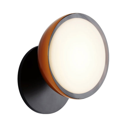 Geode LED Wall Light in Matte Black/Brown.