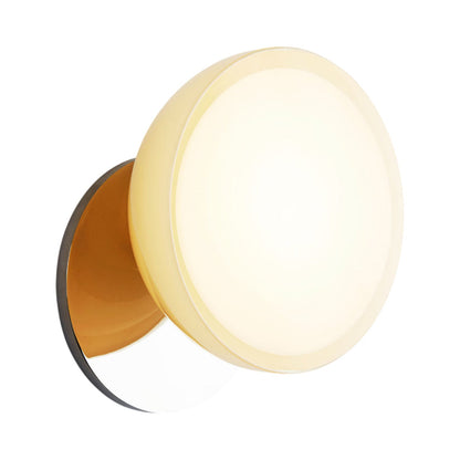 Geode LED Wall Light in Polished Nickel/Cream.