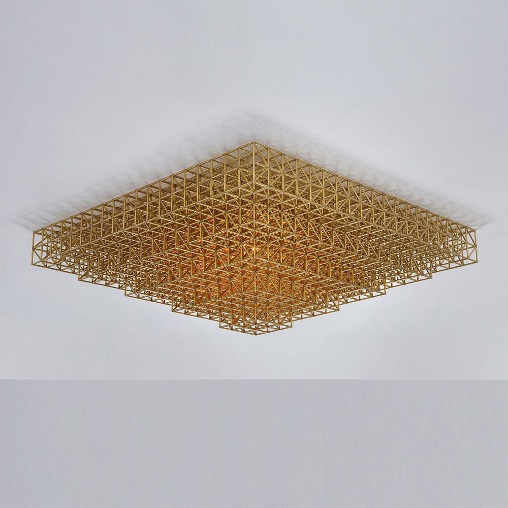 Gridlock LED Flush Mount Ceiling Light in Detail.