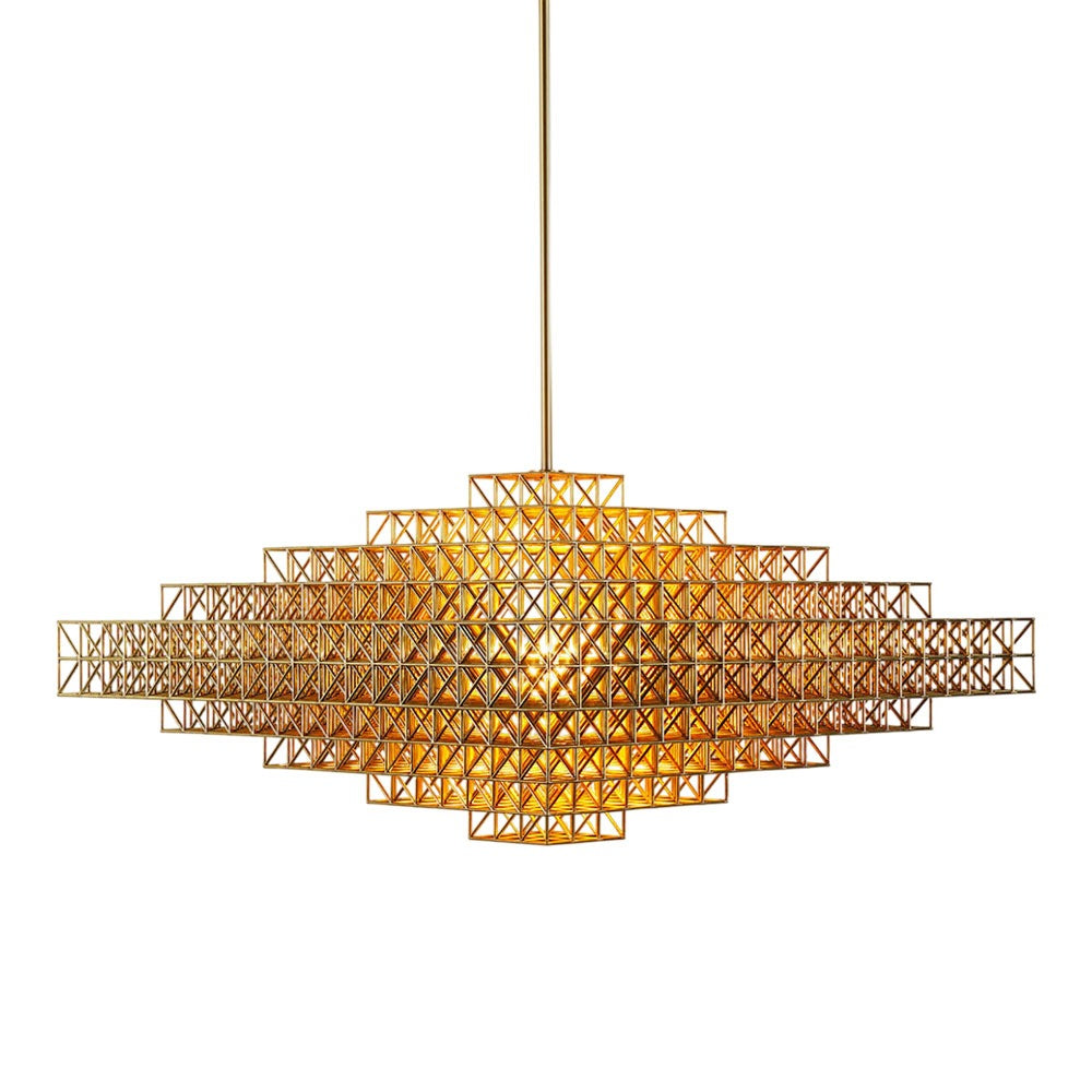 Gridlock LED Chandelier (38-Inch).