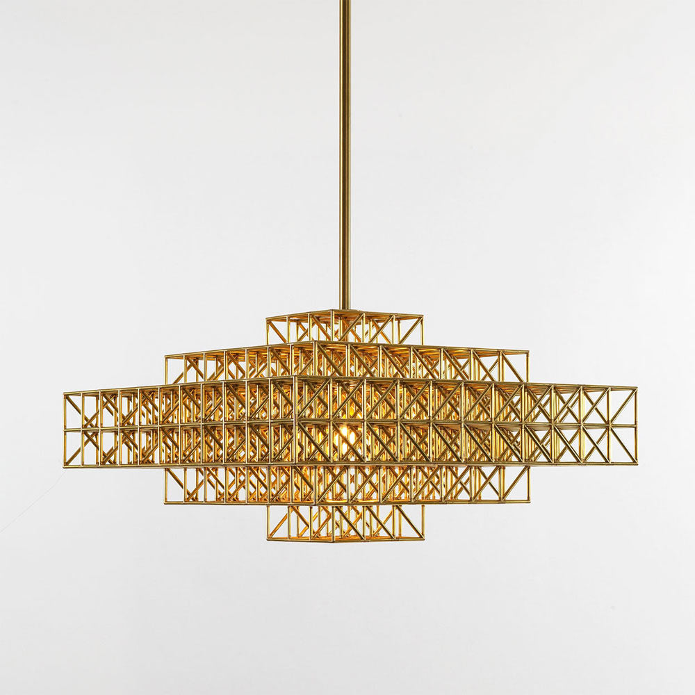 Gridlock LED Chandelier in Detail.