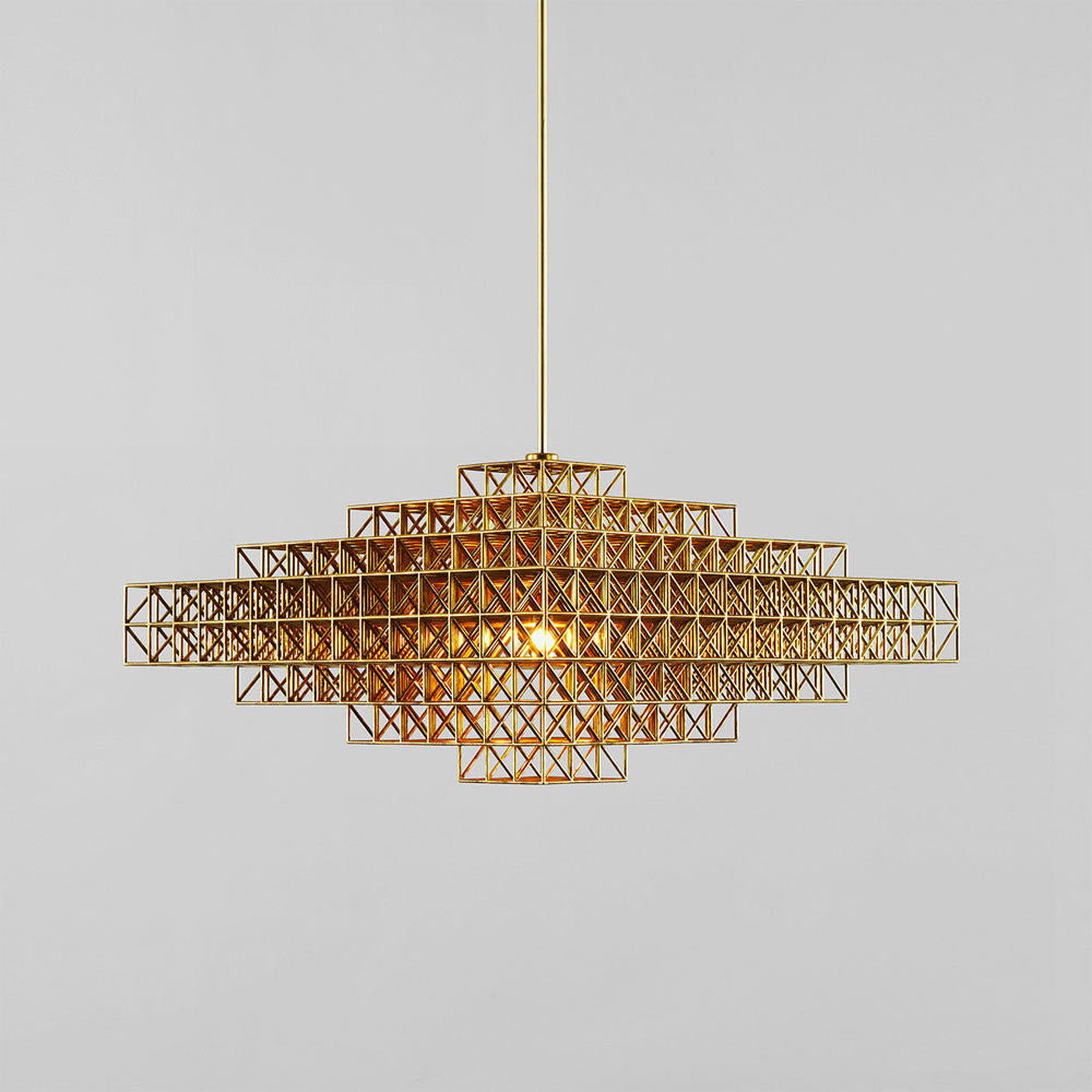Gridlock LED Chandelier in Detail.
