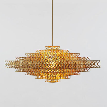 Gridlock LED Chandelier in Detail.