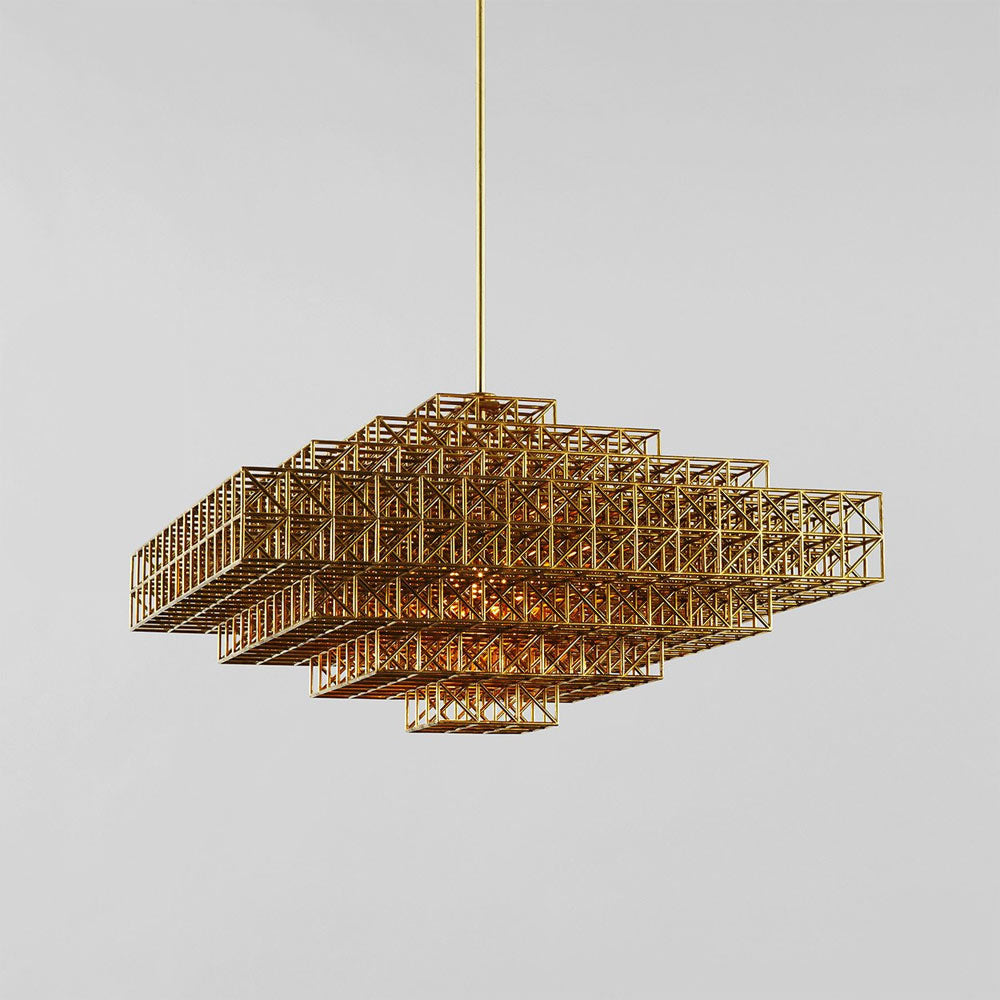 Gridlock LED Chandelier in Detail.