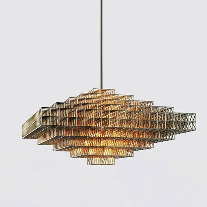 Gridlock LED Chandelier in Detail.