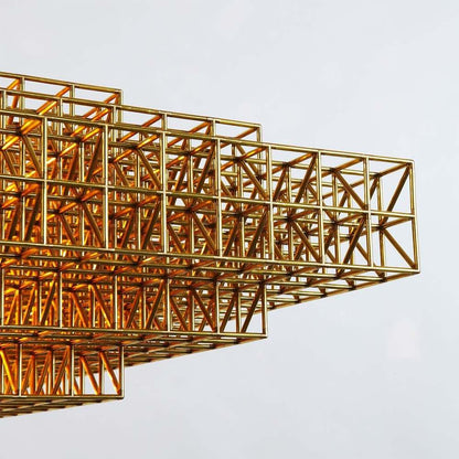 Gridlock LED Chandelier in Detail.
