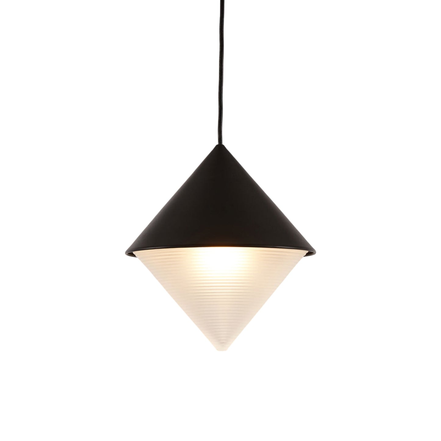 Half and Half Cone Pendant Light in Black.
