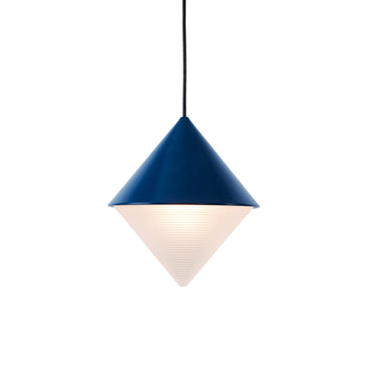 Half and Half Cone Pendant Light in Blue.