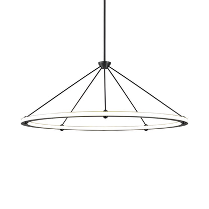 Halo Circle LED Pendant Light in Matte Black.