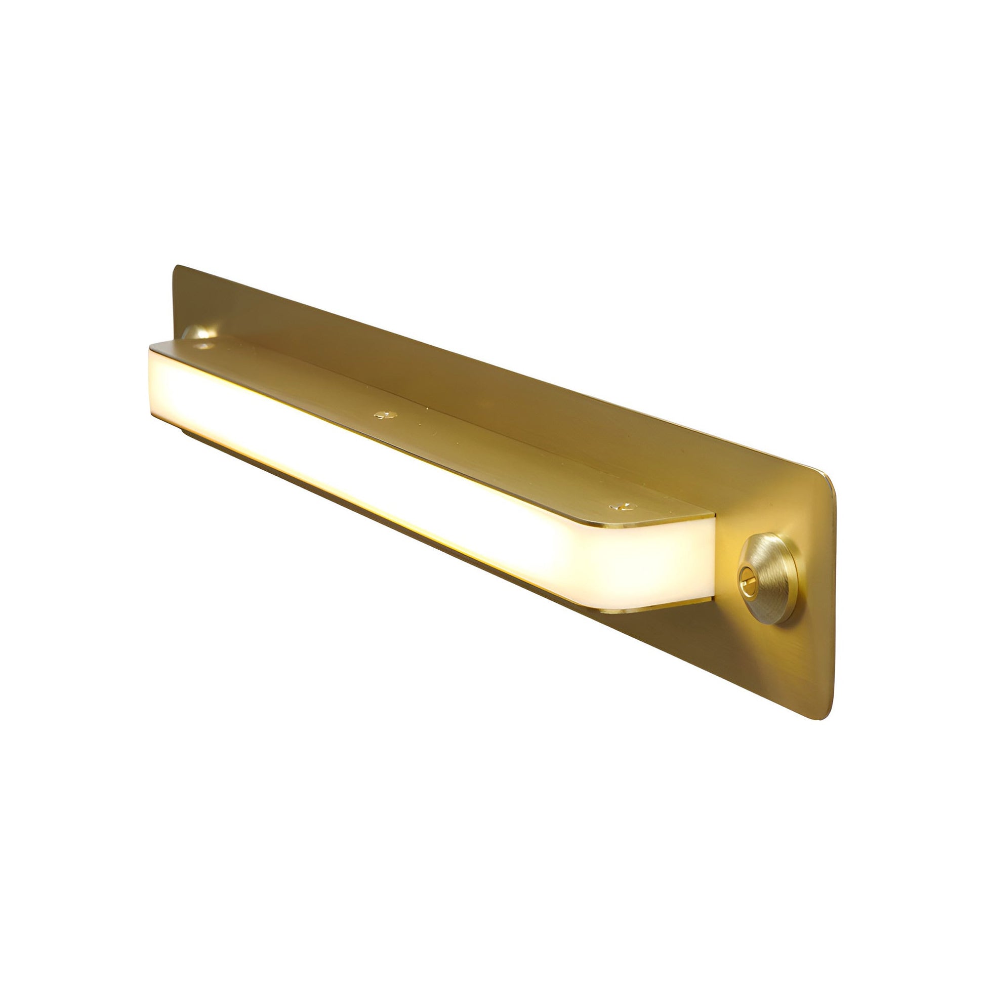 Halo LED Wall Light in Brushed Brass (18-Inch).