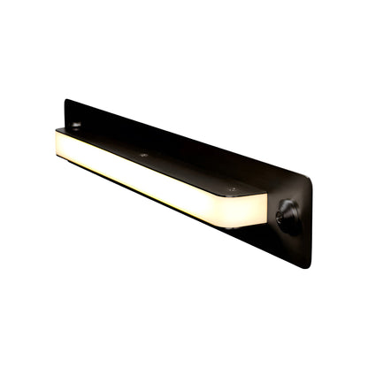 Halo LED Wall Light in Matte Black (18-Inch).