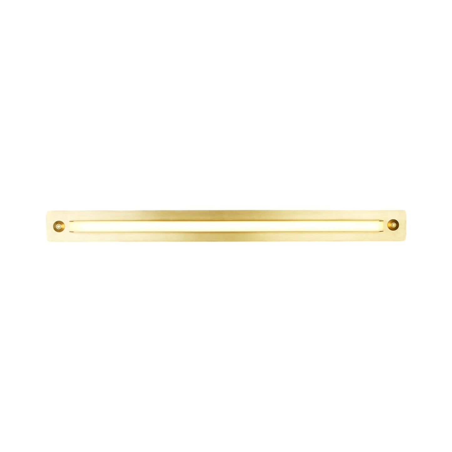 Halo LED Wall Light in Brushed Brass (31.3-Inch).