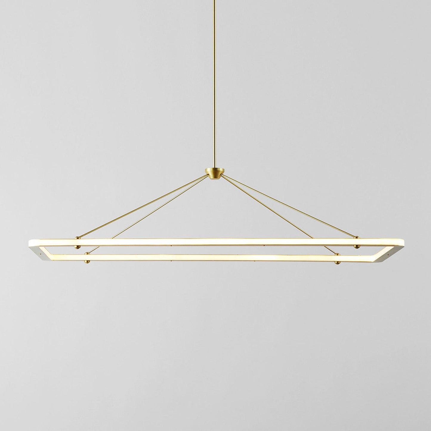 Halo Rectangle LED Pendant Light in Detail.