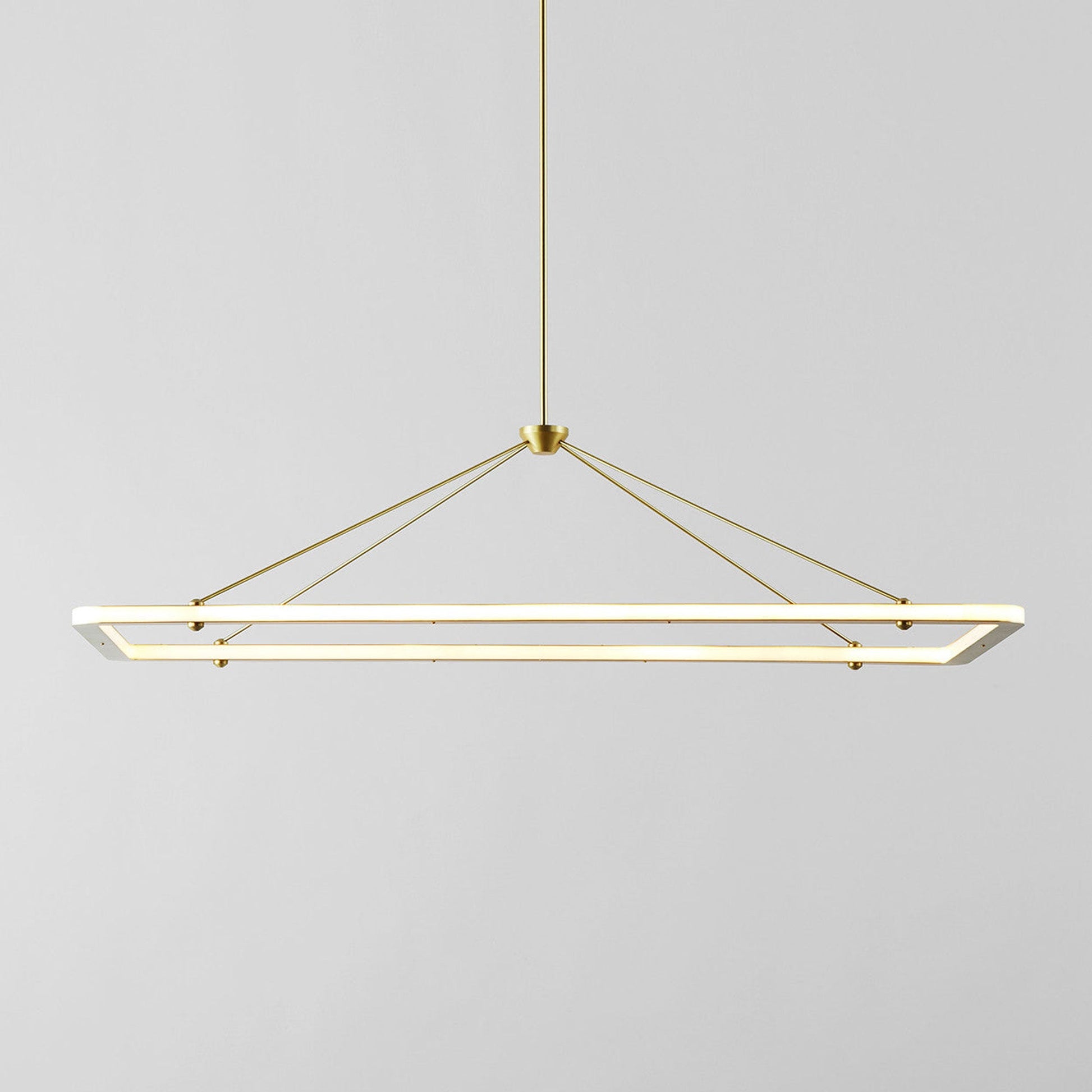 Halo Rectangle LED Pendant Light in Detail.