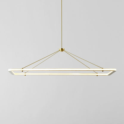 Halo Rectangle LED Pendant Light in Detail.