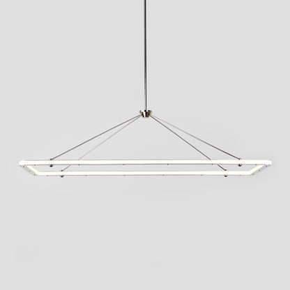 Halo Rectangle LED Pendant Light in Detail.