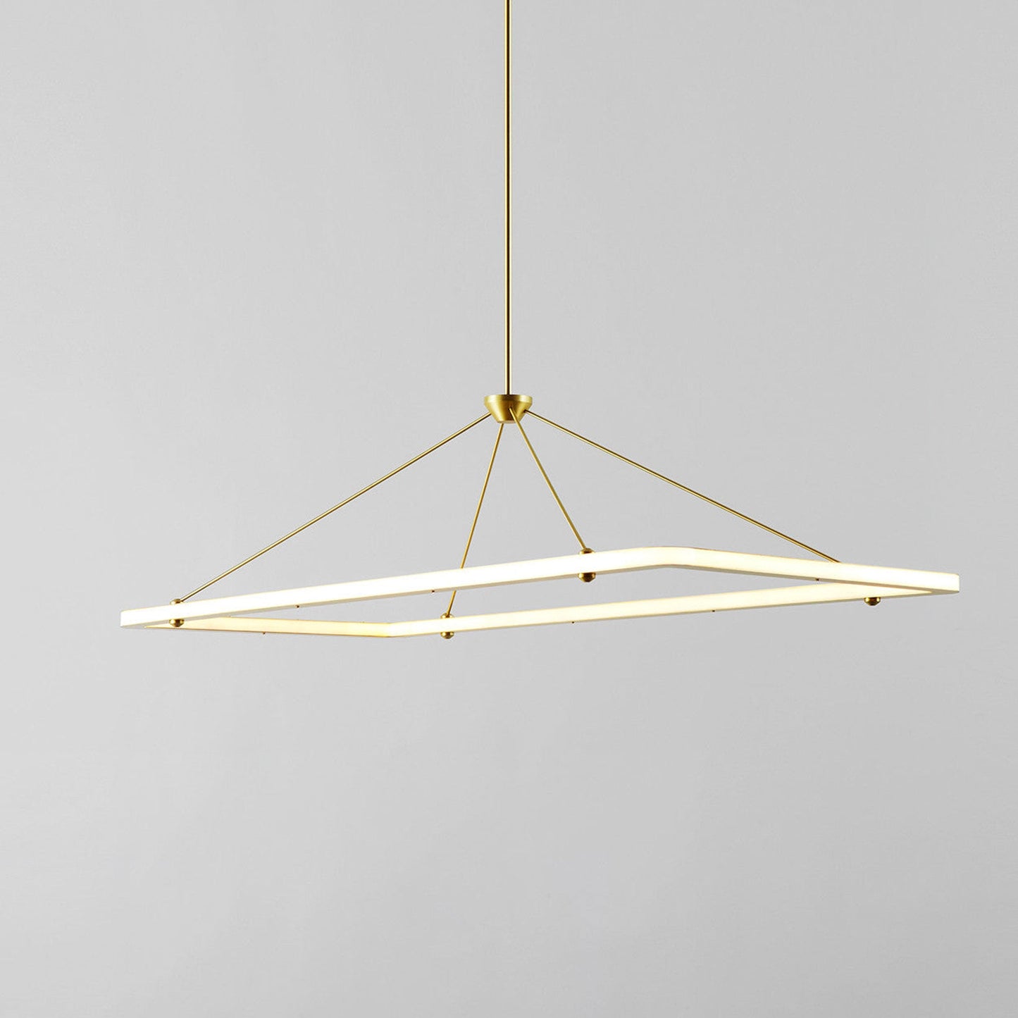 Halo Rectangle LED Pendant Light in Detail.