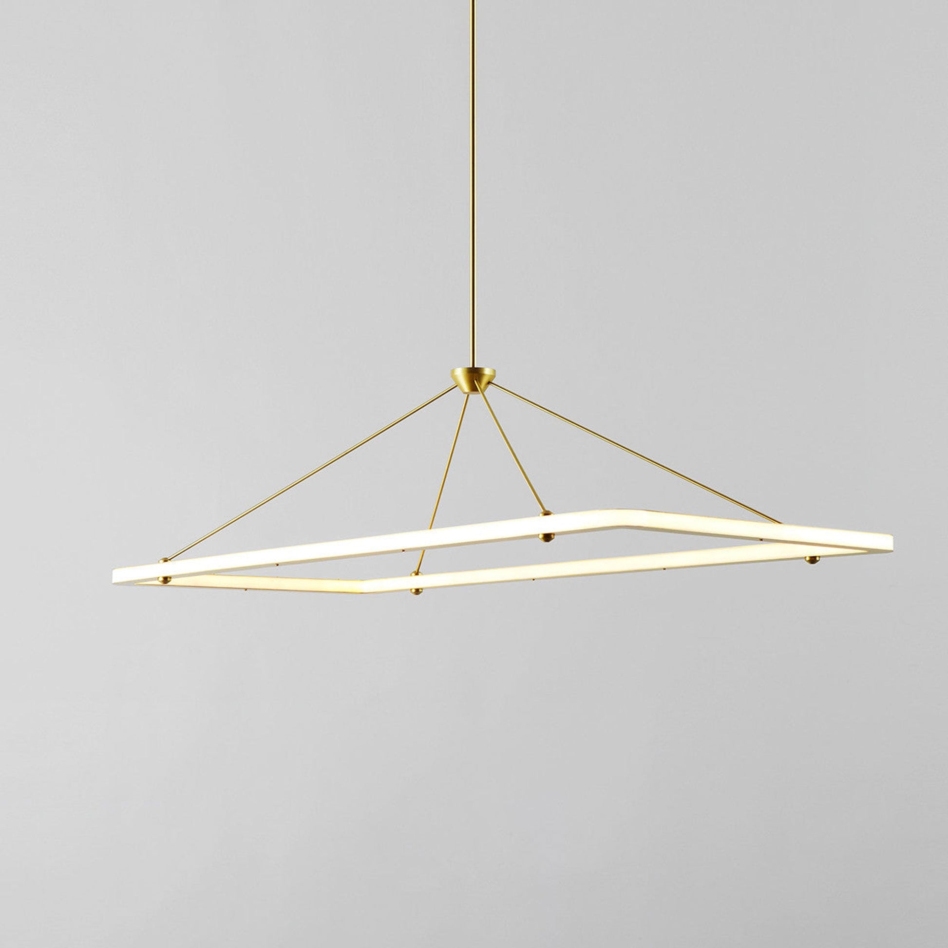Halo Rectangle LED Pendant Light in Detail.