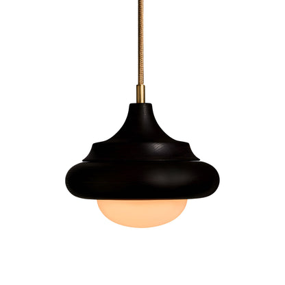 Humboldt LED Pendant Light in Ebonized Oak.