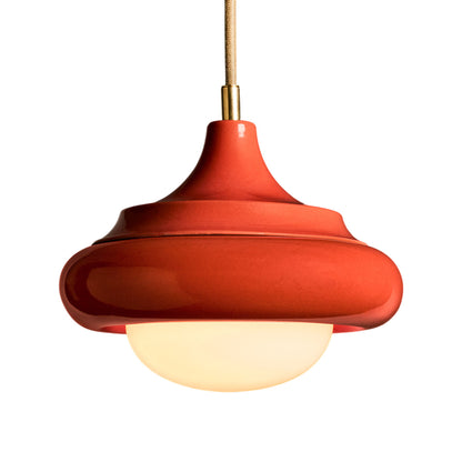 Humboldt LED Pendant Light in Cayenne Ceramic (12-Inch).