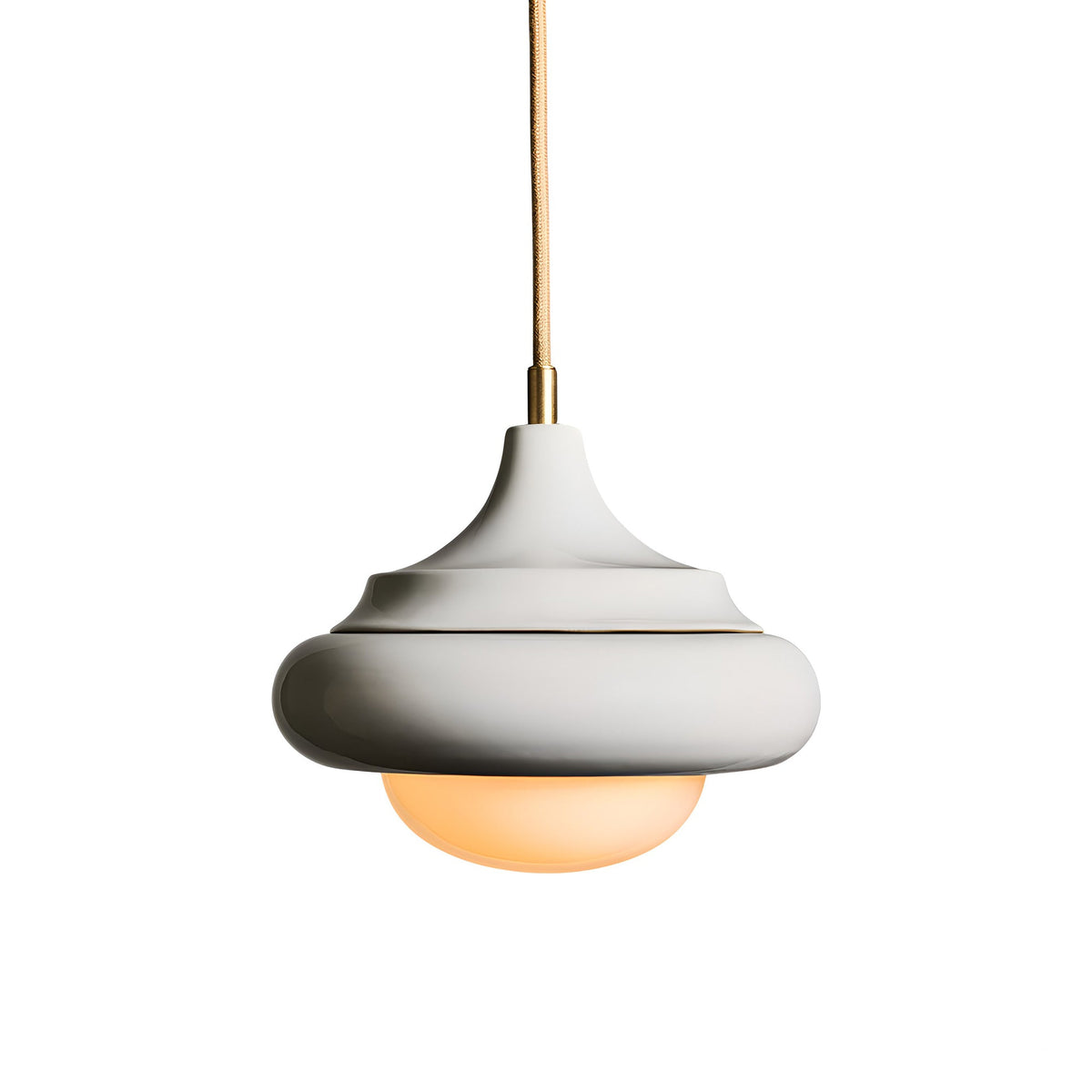 Humboldt LED Pendant Light in Alabaster Ceramic (8.5-Inch).
