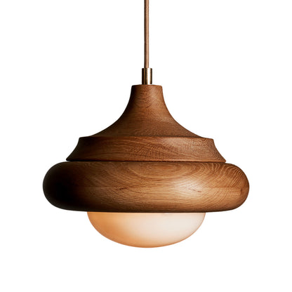 Humboldt LED Pendant Light in White Oak (12-Inch).