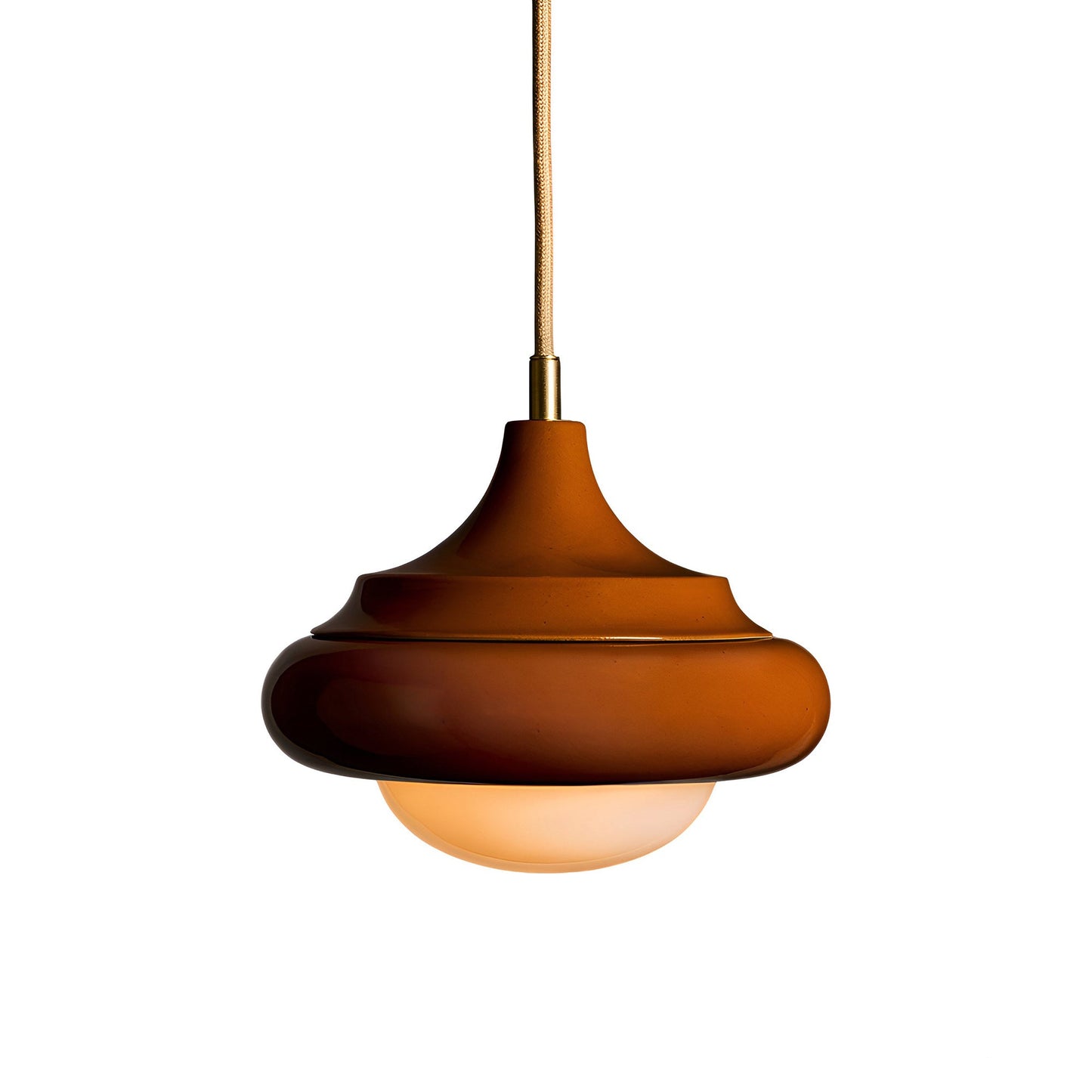 Humboldt LED Pendant Light in Cinnamon Ceramic.