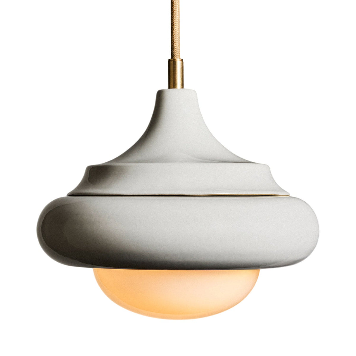 Humboldt LED Pendant Light in Alabaster Ceramic (16-Inch).