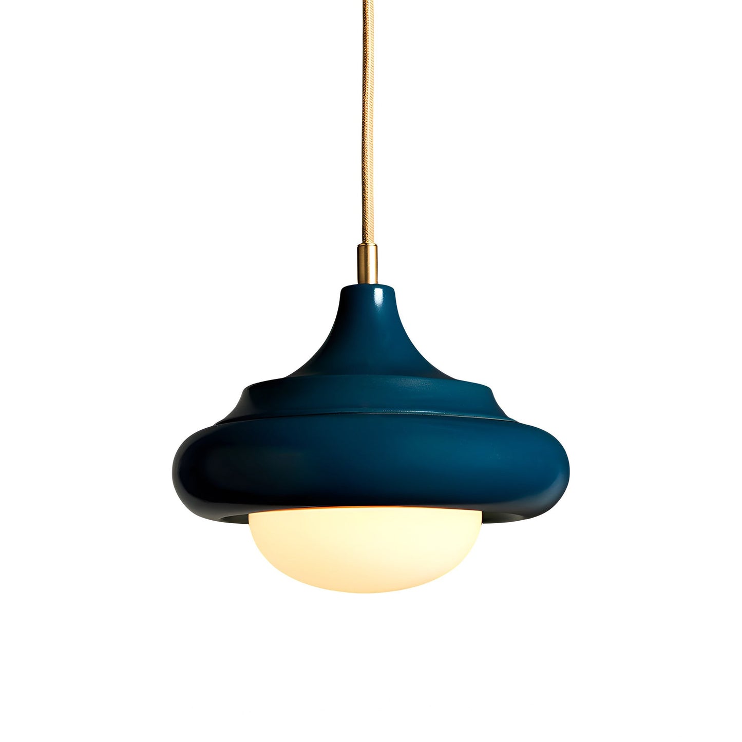 Humboldt LED Pendant Light in Harbor Blue Ceramic.