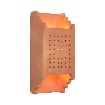 Kasbah Outdoor LED Wall Light in Terracotta.