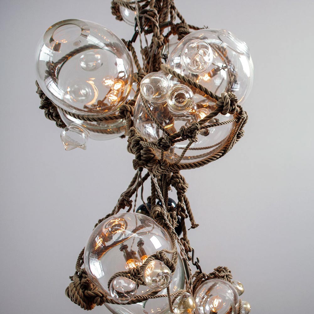 Knotty Bubbles Barnacles Chandelier in Detail.