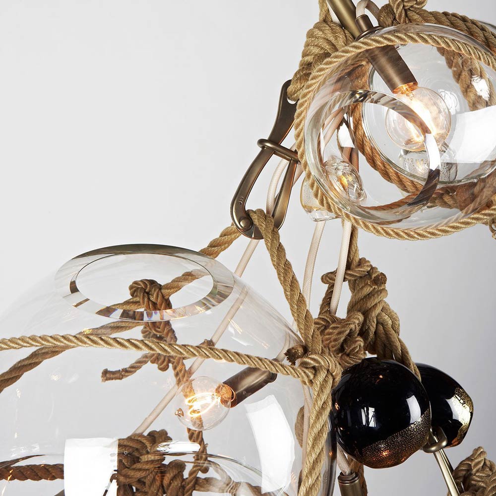 Knotty Bubbles Barnacles Chandelier in Detail.