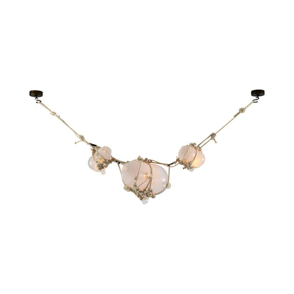 Knotty Bubbles Chandelier in Natural/Opal (2-Bubble).