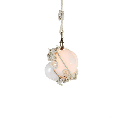 Knotty Bubbles Pendant Light in Natural/Opal (Small).