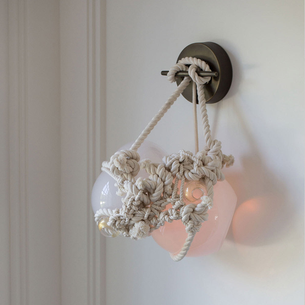 Knotty Bubbles Wall Light in Detail.