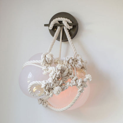 Knotty Bubbles Wall Light in Detail.