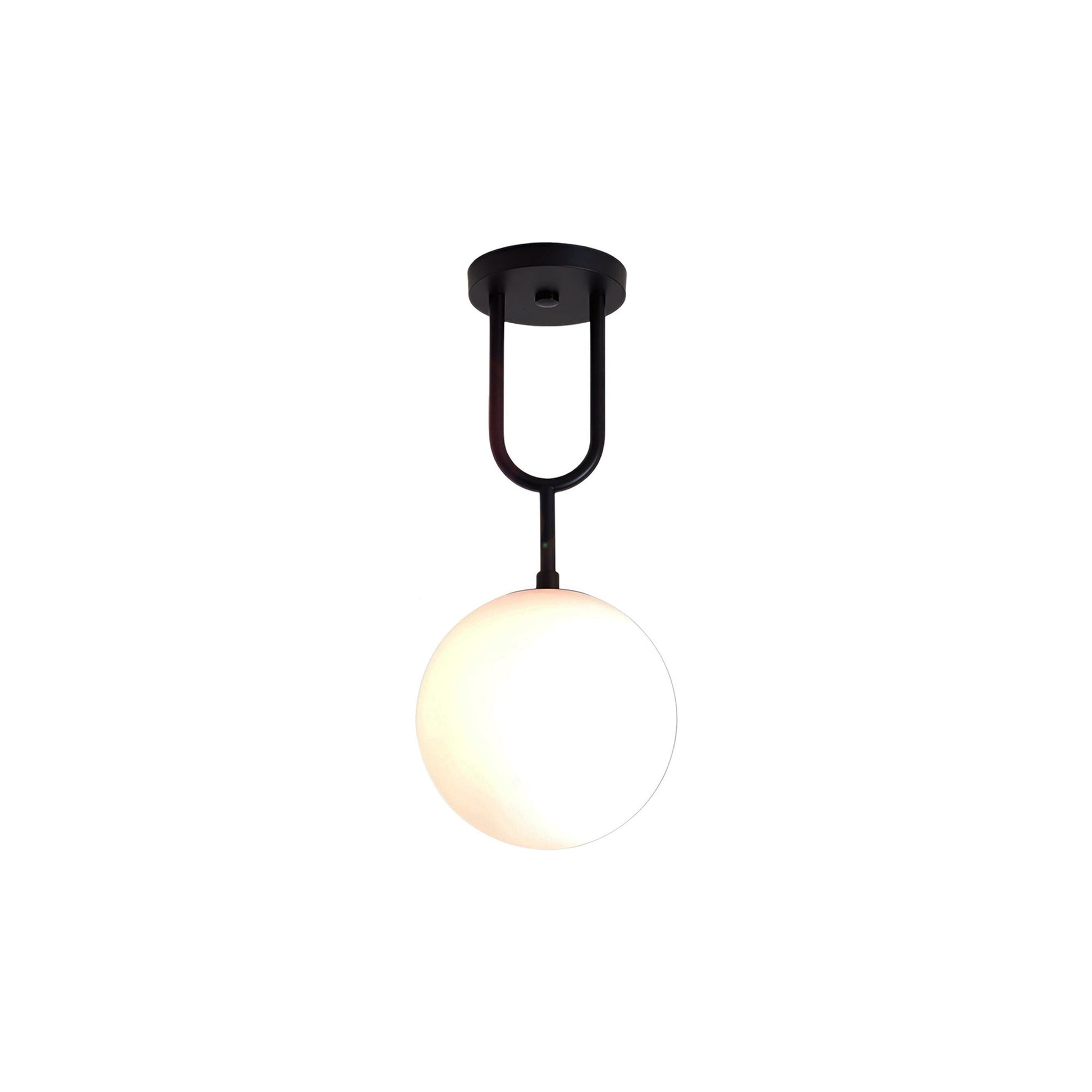 Koko Stemmed Pendant Light in Matte Black (10-Inch).