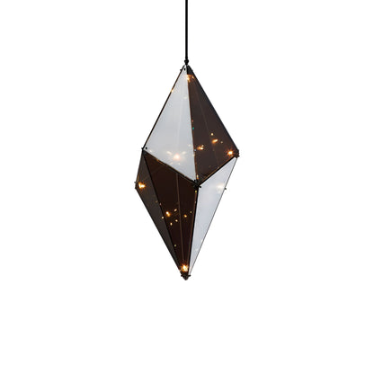 Maxhedron Vertical Pendant Light in Oil-Rubbed Bronze (30-Inch).