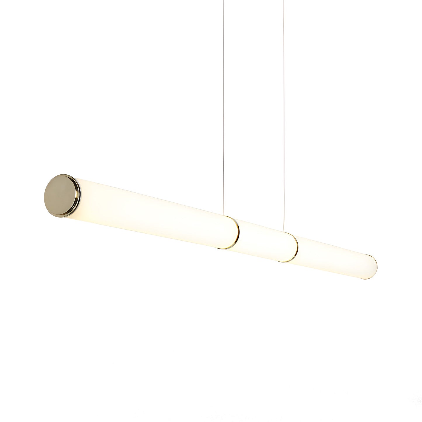 Mini Endless LED Pendant Light in Polished Brass.