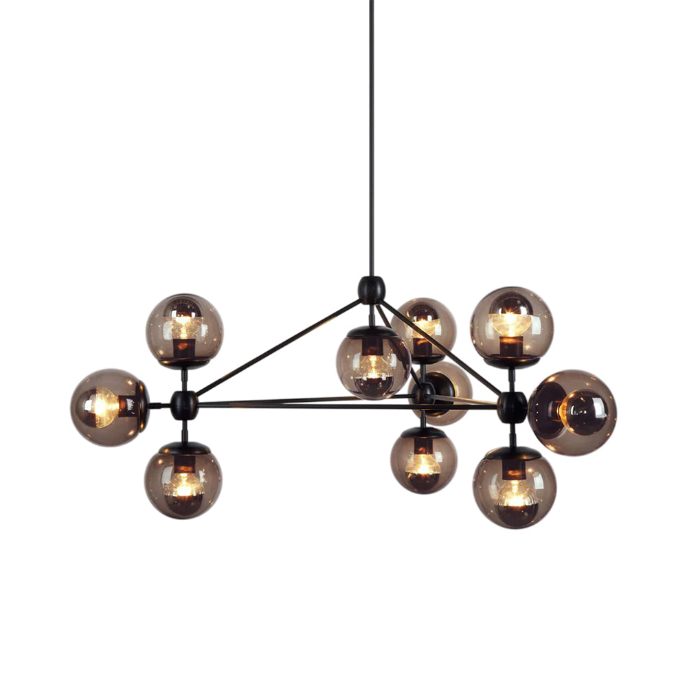 Modo Chandelier in Black/Smoke (10-Light).