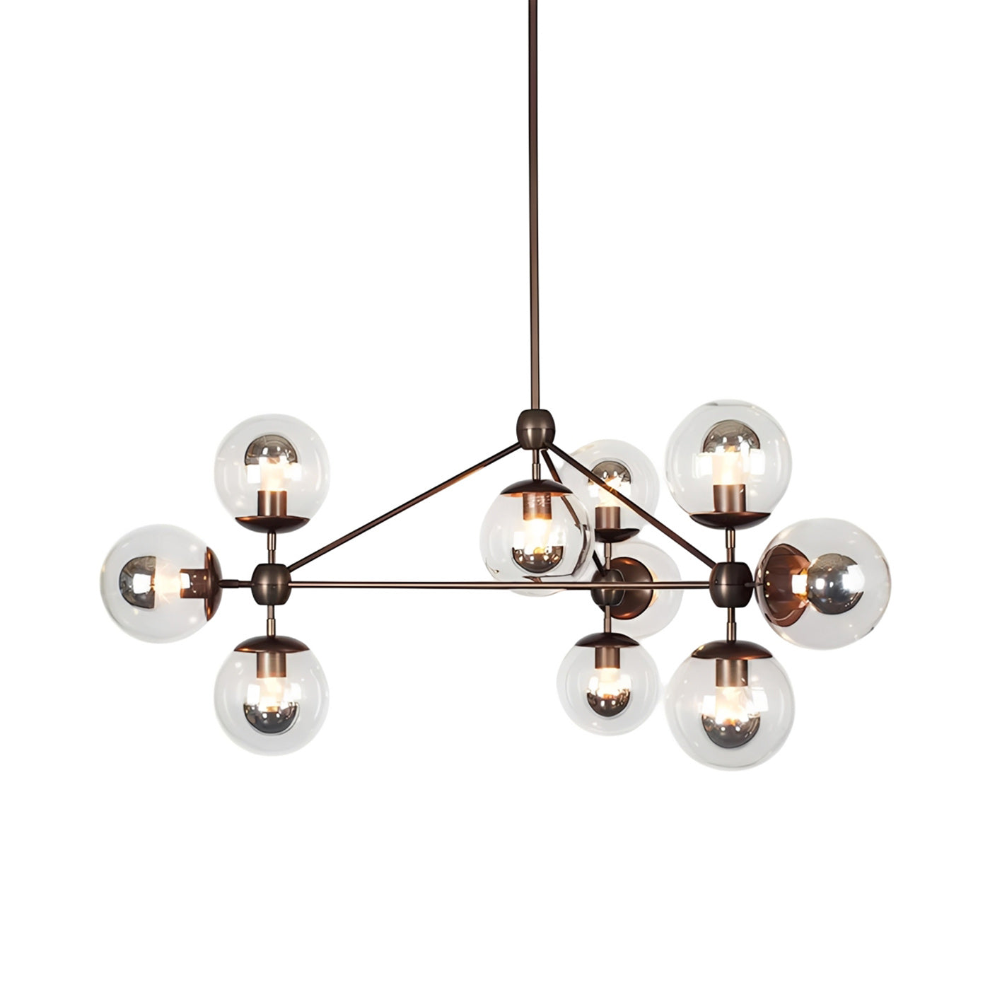 Modo Chandelier in Bronze/Clear (10-Light).