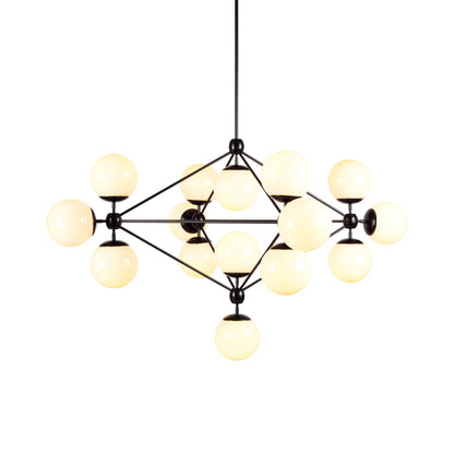Modo Chandelier in Black/Cream (15-Light).