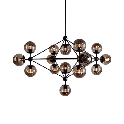Modo Chandelier in Black/Smoke (15-Light).