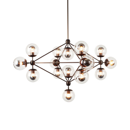 Modo Chandelier in Bronze/Clear (15-Light).