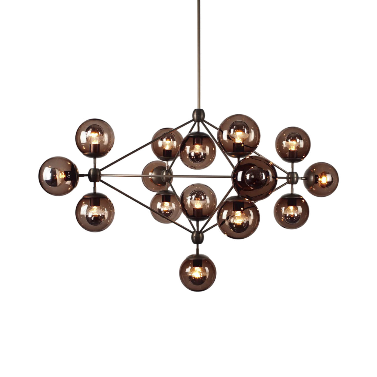 Modo Chandelier in Bronze/Smoke (15-Light).