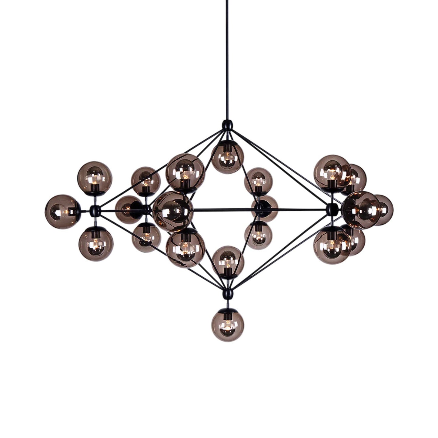 Modo Chandelier in Black/Smoke (21-Light).