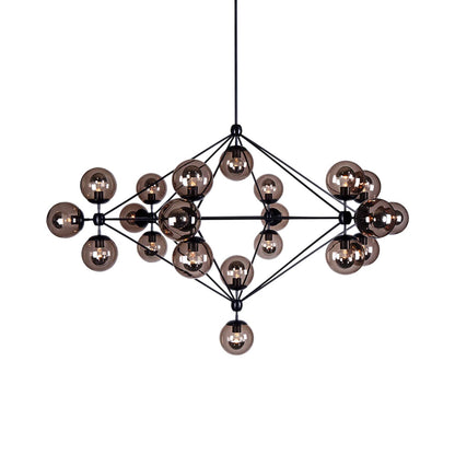 Modo Chandelier in Black/Smoke (21-Light).