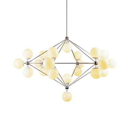 Modo Chandelier in Polished Nickel/Cream (21-Light).